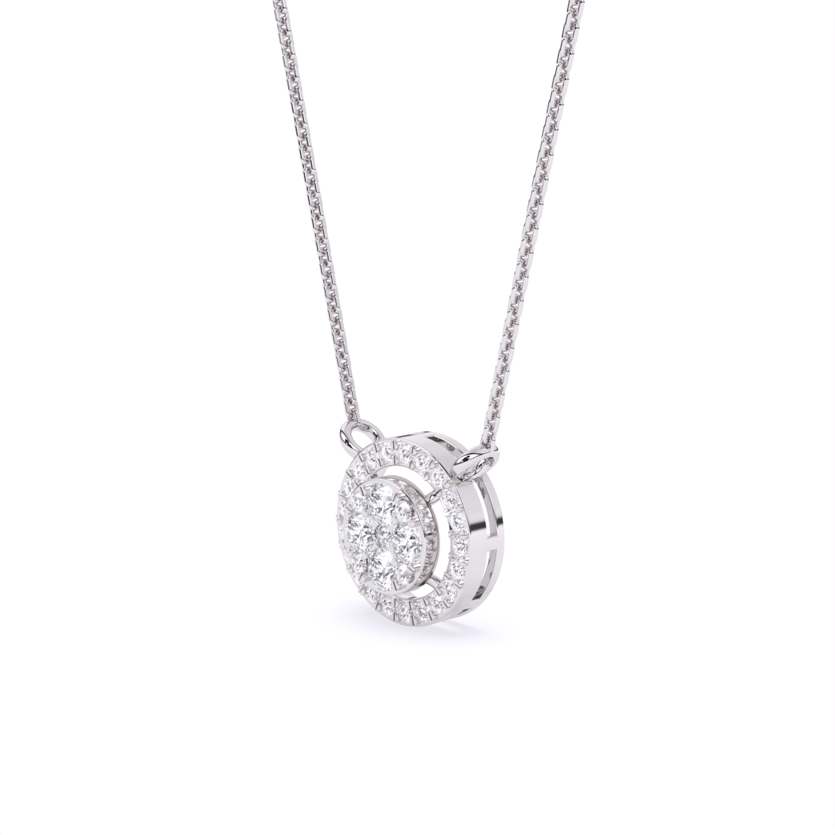 Stunning Circular Diamond Necklace