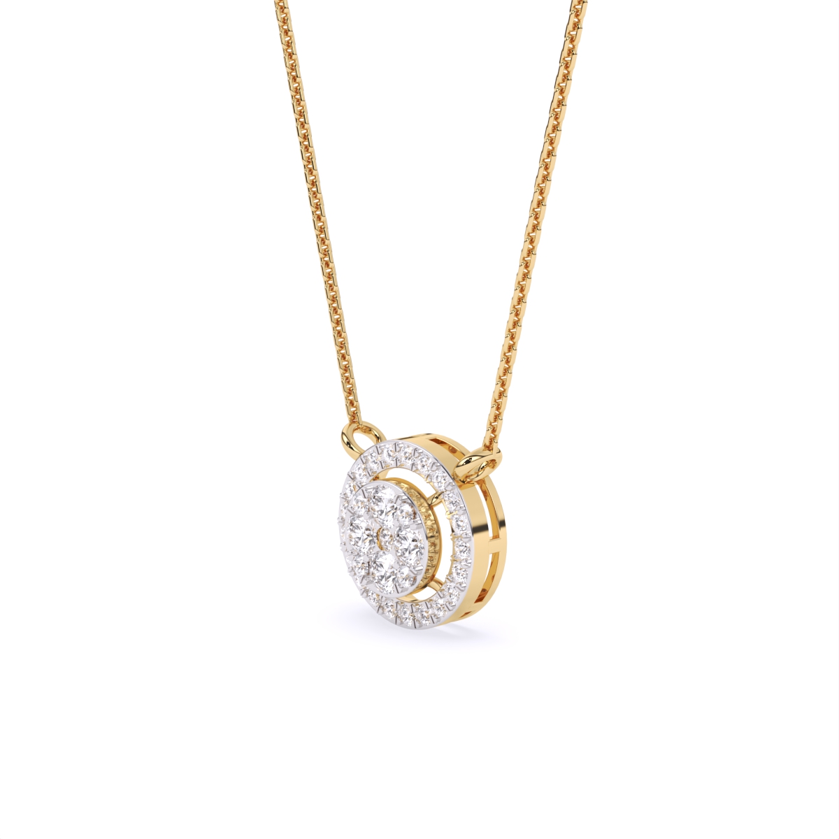 Stunning Circular Diamond Necklace