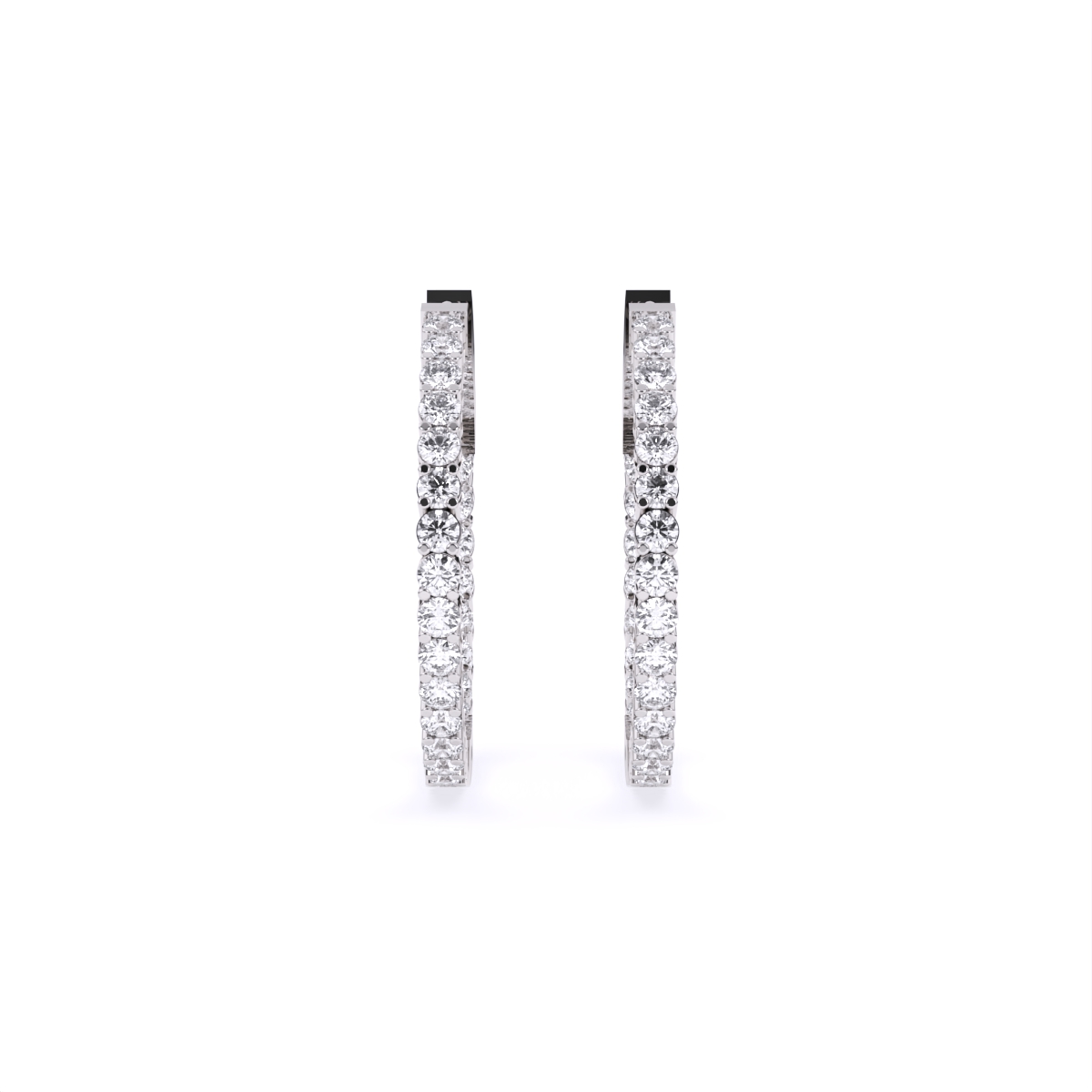 Lustrous Circle Line Diamond Earrings