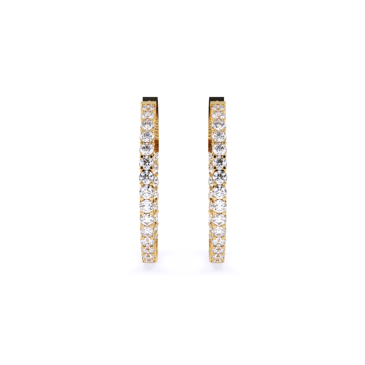 Lustrous Circle Line Diamond Earrings