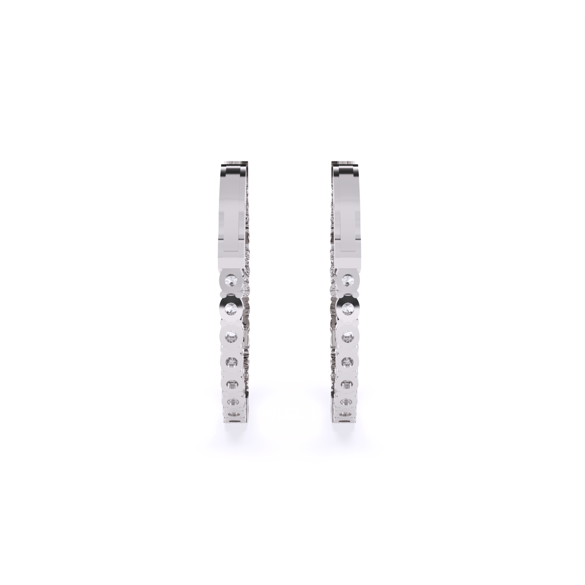 Lustrous Circle Line Diamond Earrings