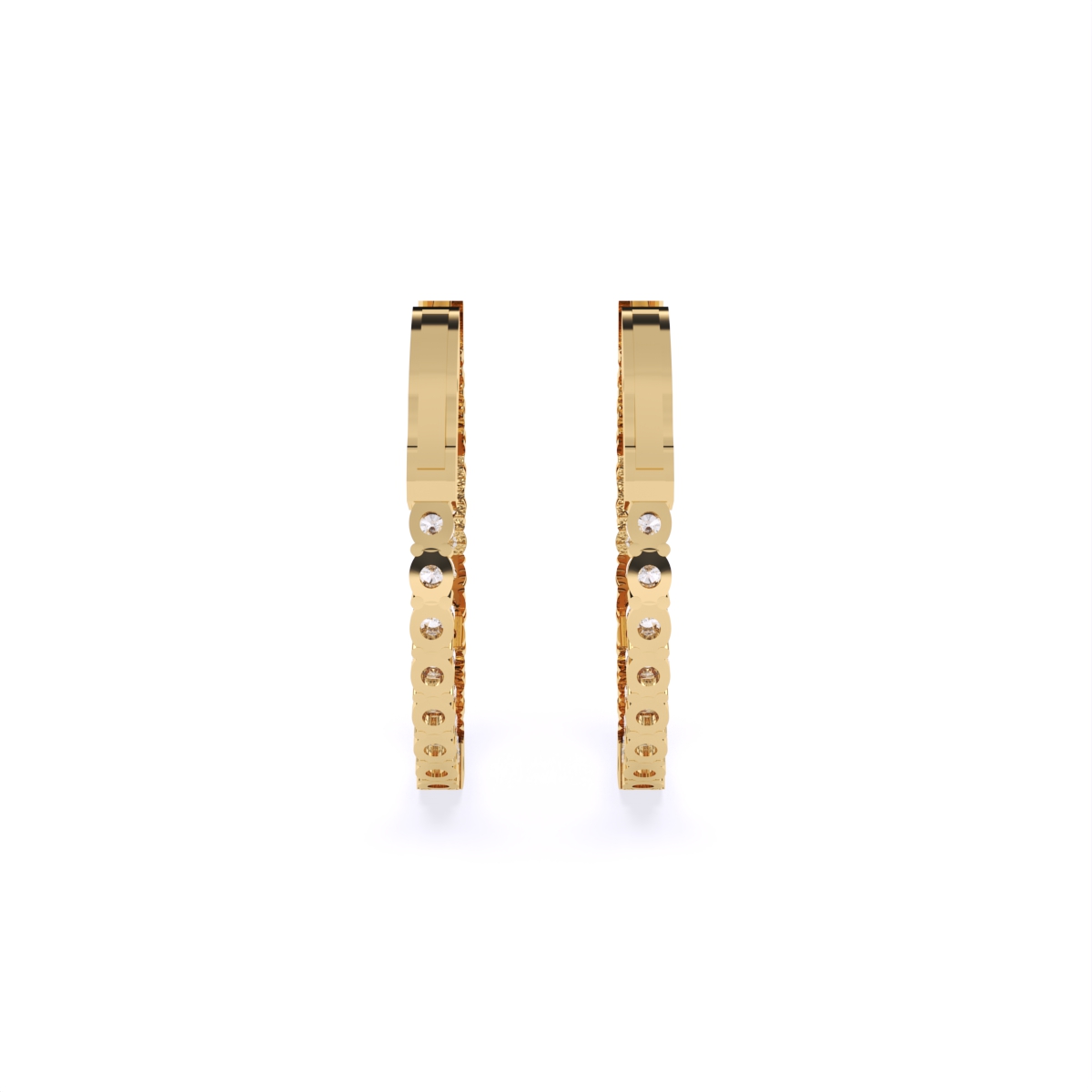 Lustrous Circle Line Diamond Earrings