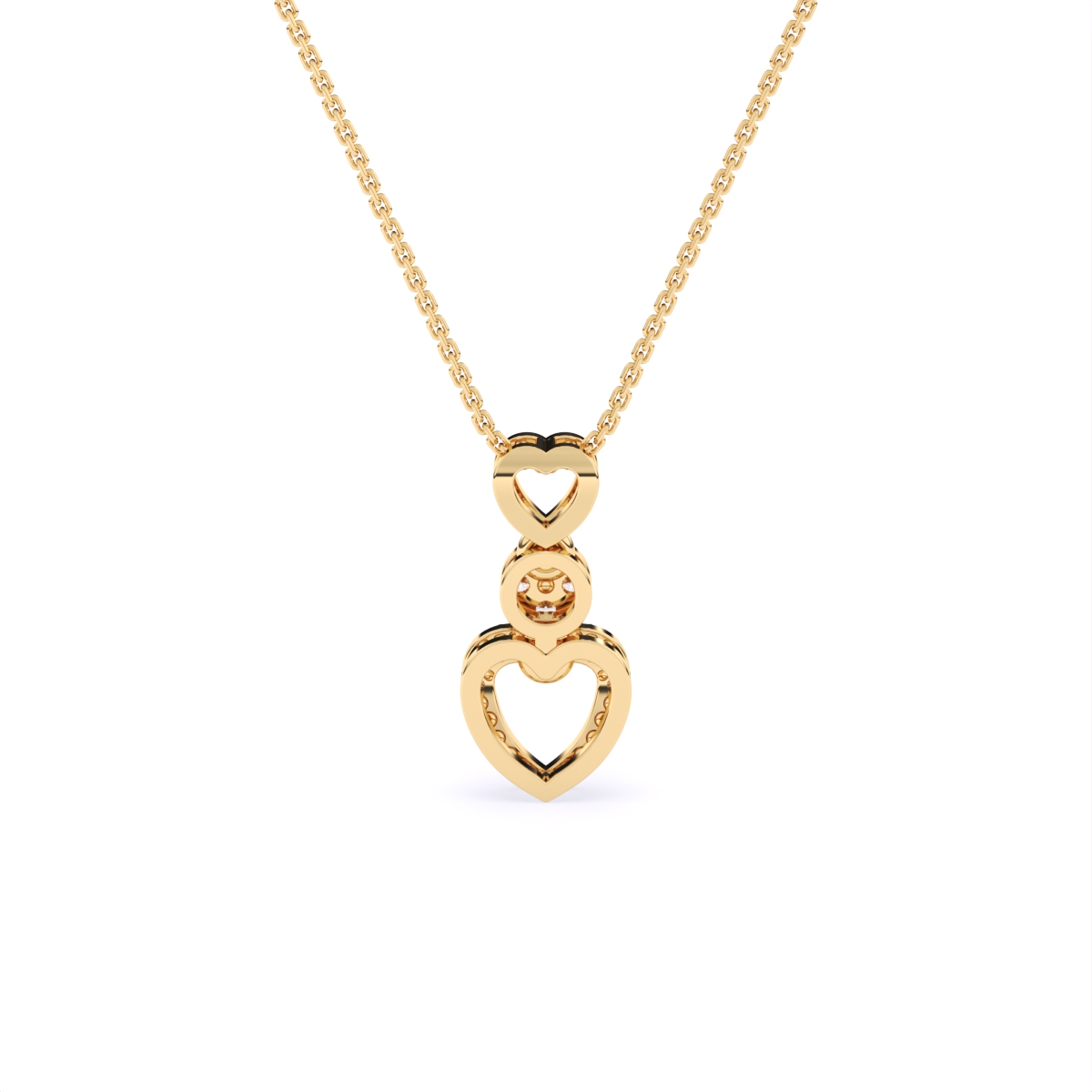 Romance heart diamond necklace