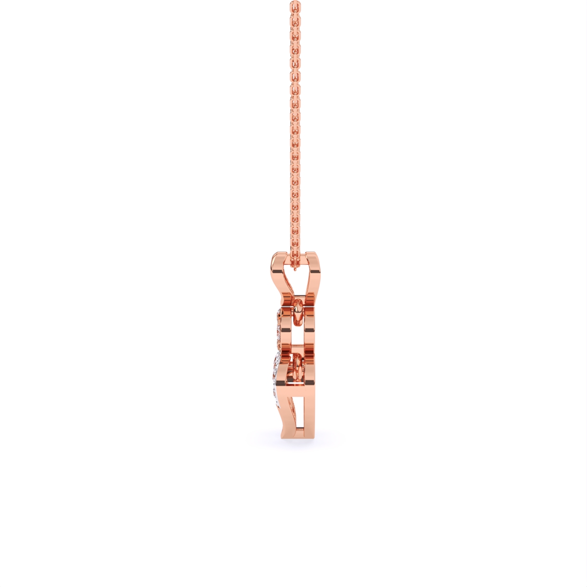 Romance heart diamond necklace