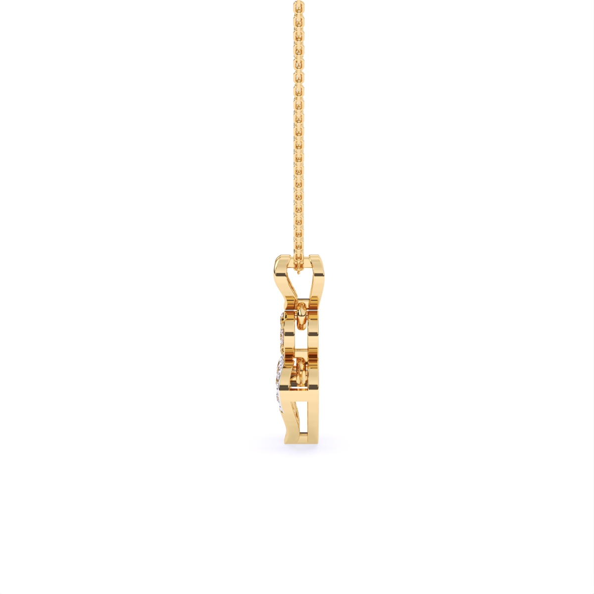 Romance heart diamond necklace