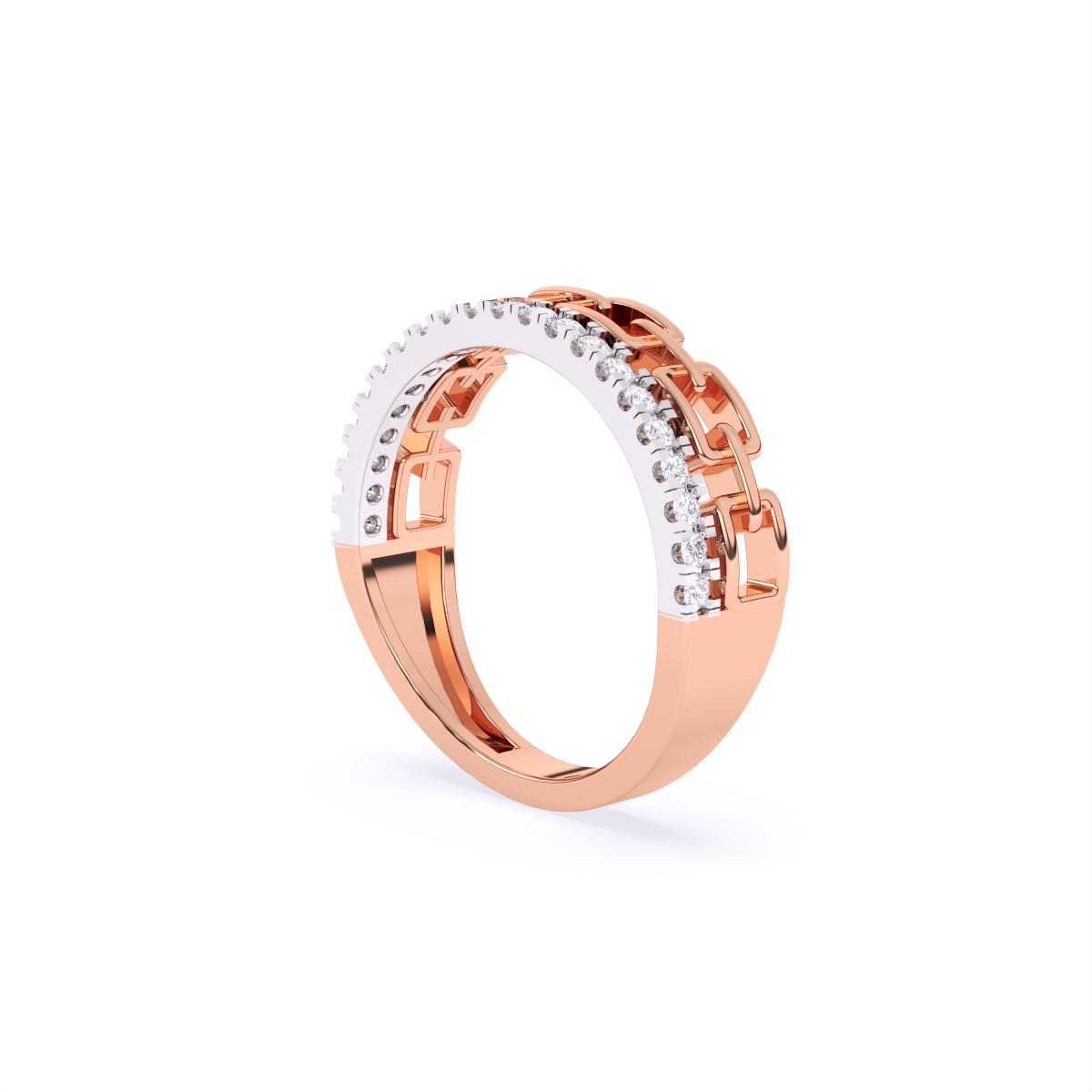 Elegance Linked Diamond Band Ring