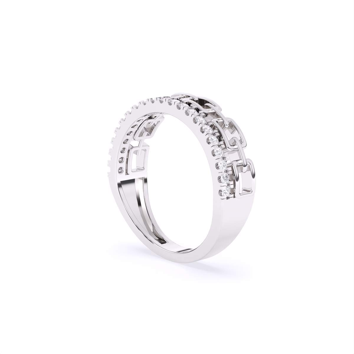 Elegance Linked Diamond Band Ring