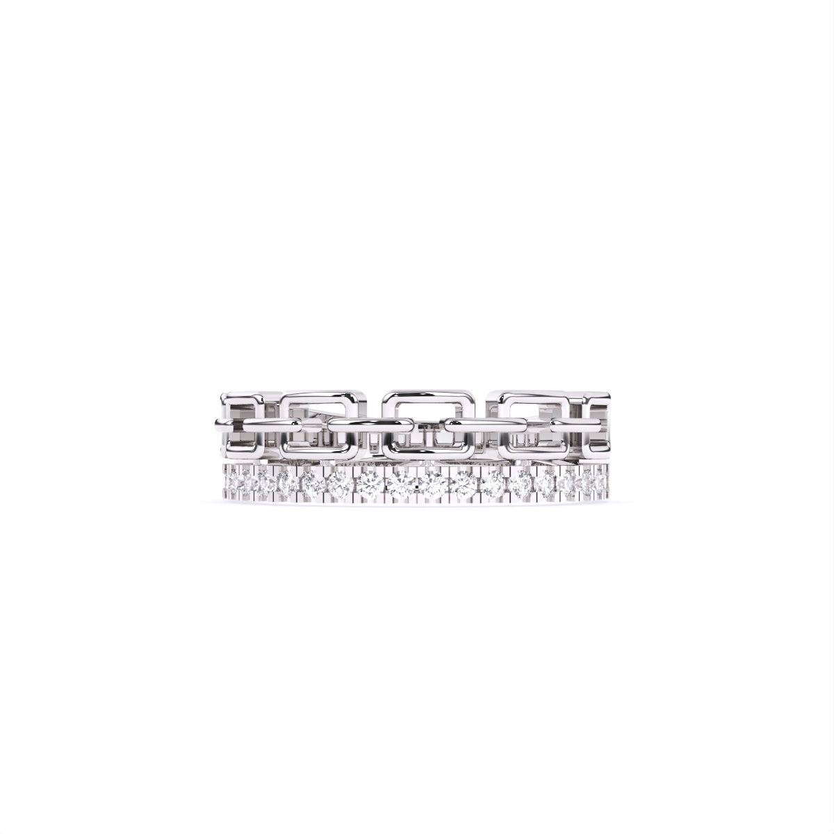 Elegance Linked Diamond Band Ring