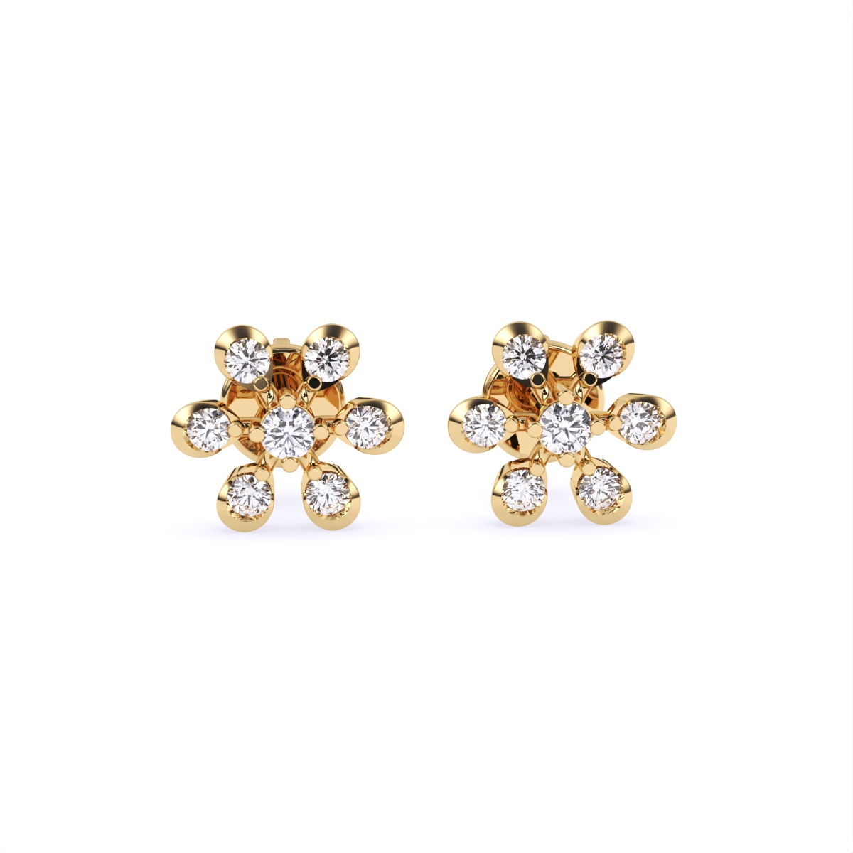 Sparkling Petal Chic Diamond earrings