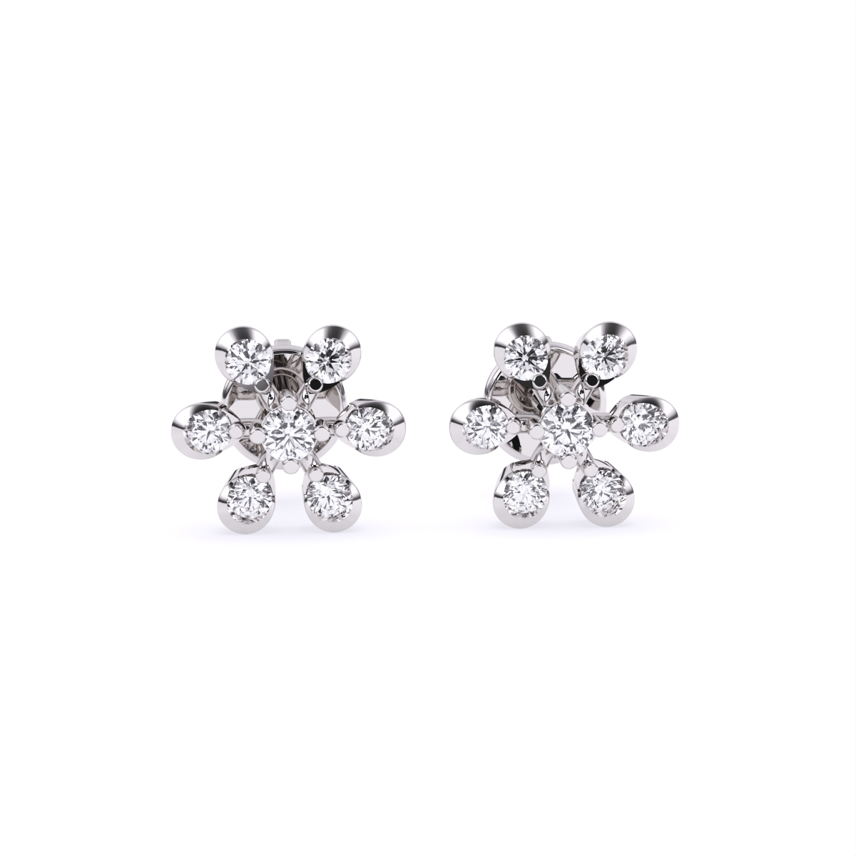 Sparkling Petal Chic Diamond earrings