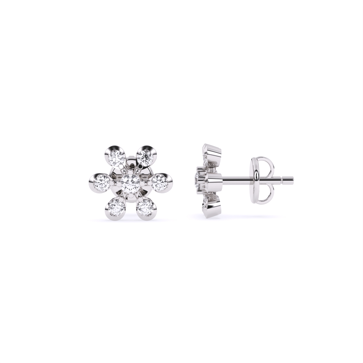Sparkling Petal Chic Diamond earrings