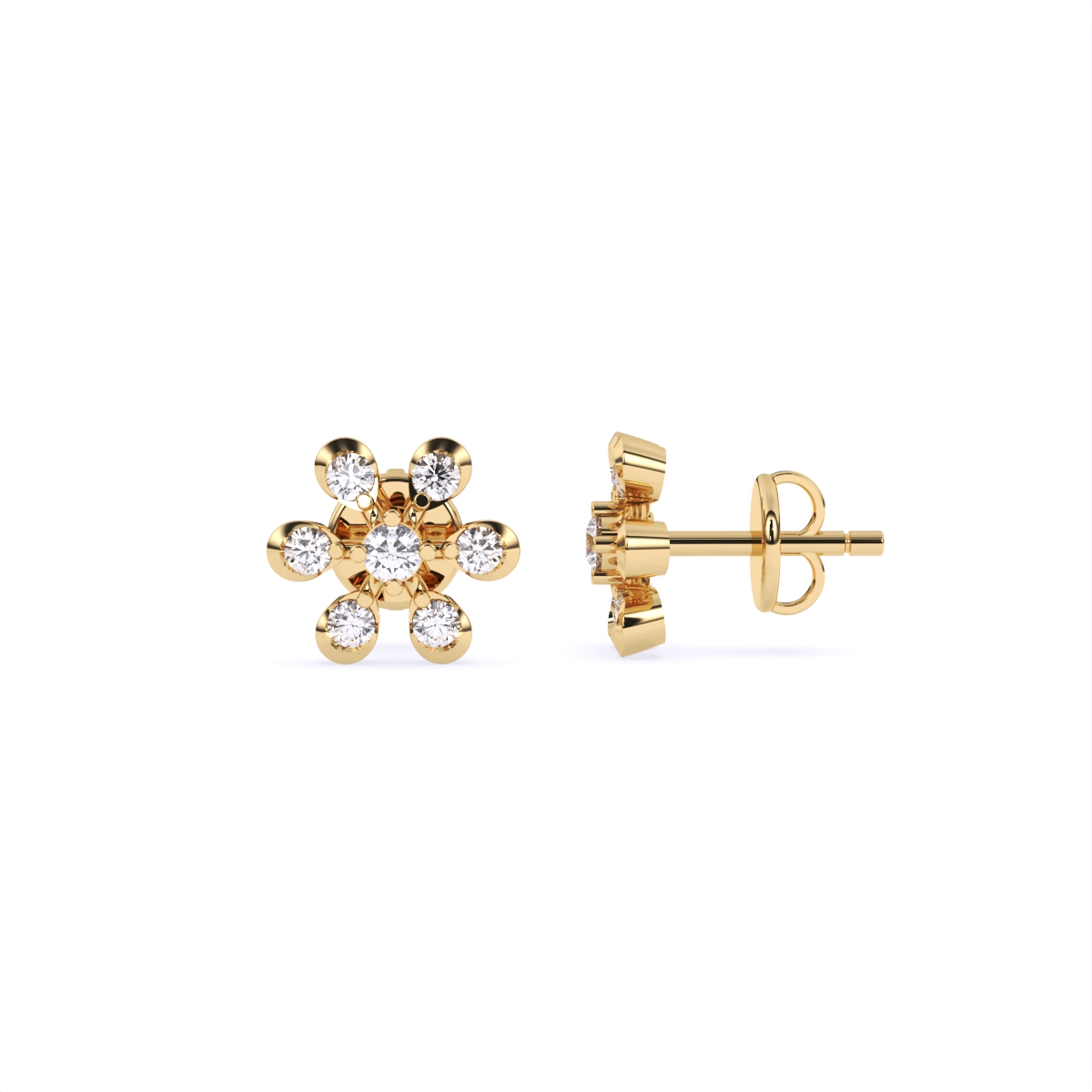 Sparkling Petal Chic Diamond earrings