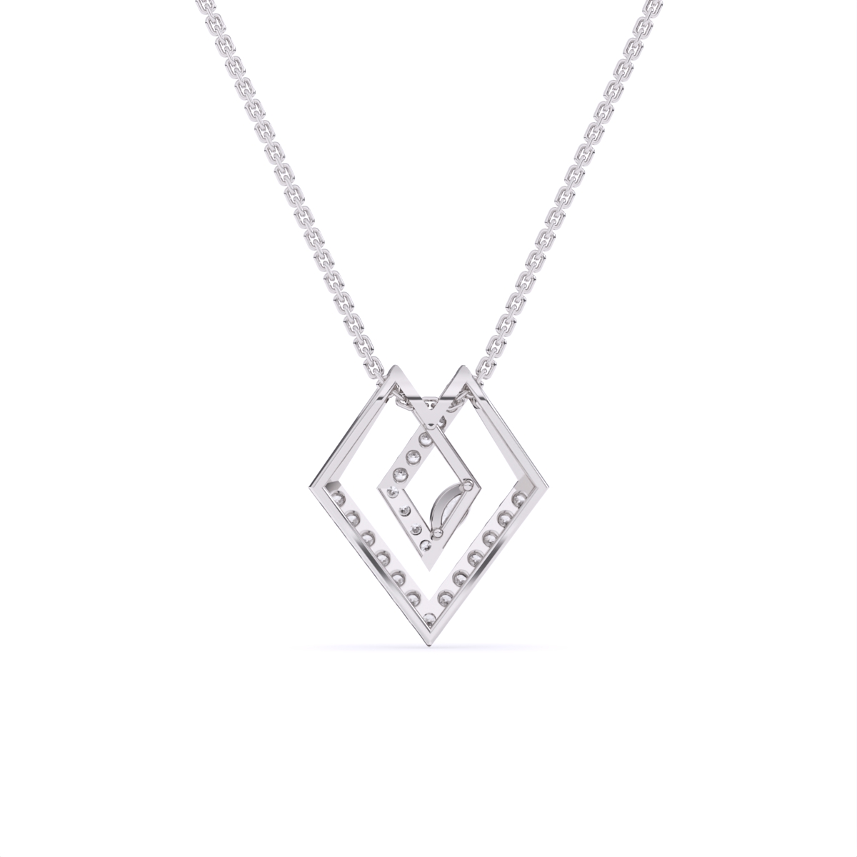 Graceful Tringle Shape Diamond Necklace