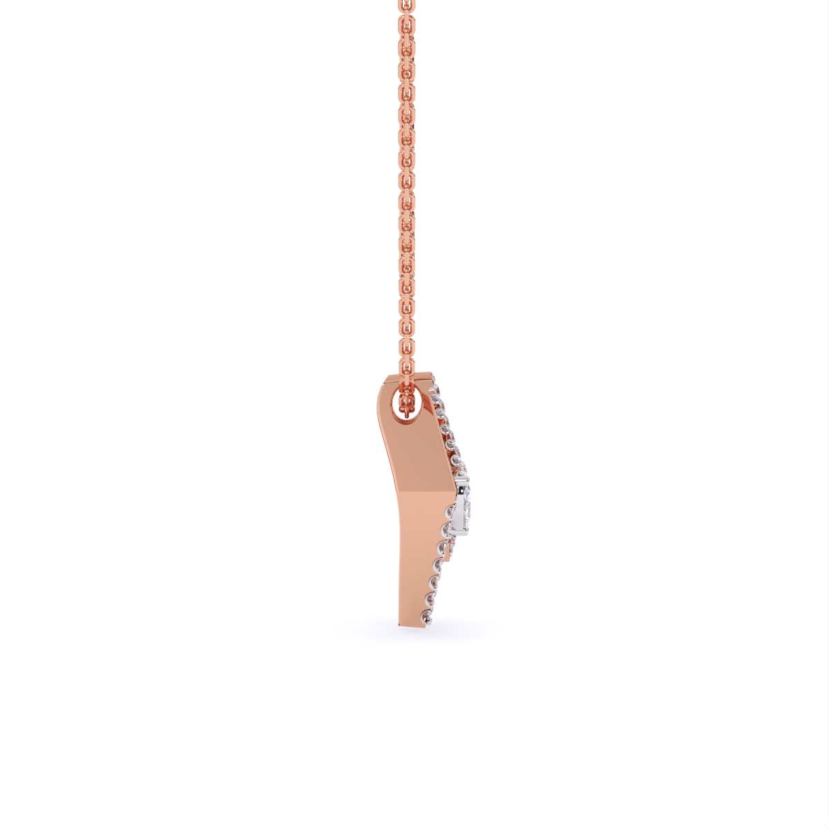 Graceful Tringle Shape Diamond Necklace