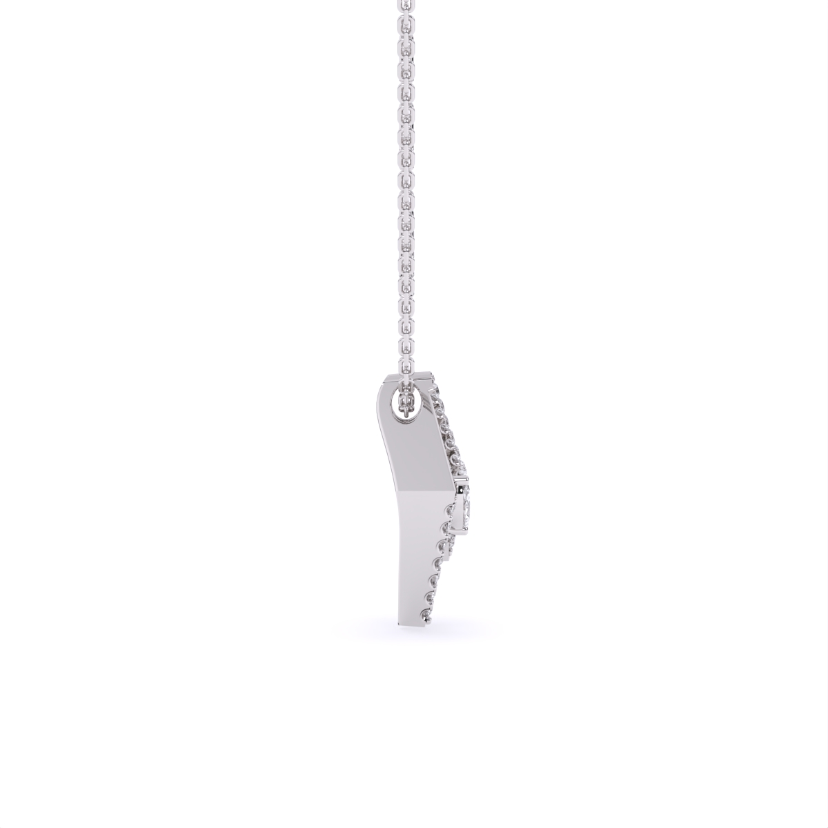 Graceful Tringle Shape Diamond Necklace