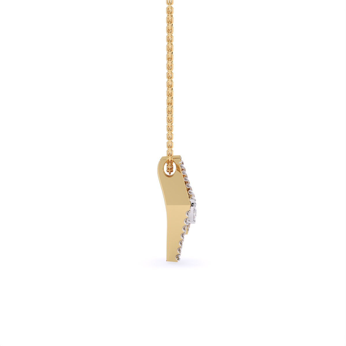 Graceful Tringle Shape Diamond Necklace