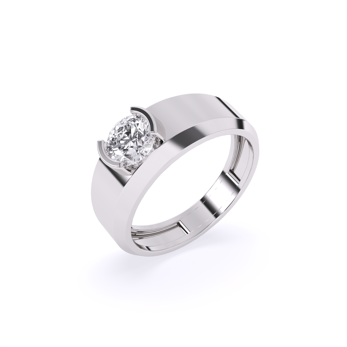 Refined Charm Solitaire Diamond Ring