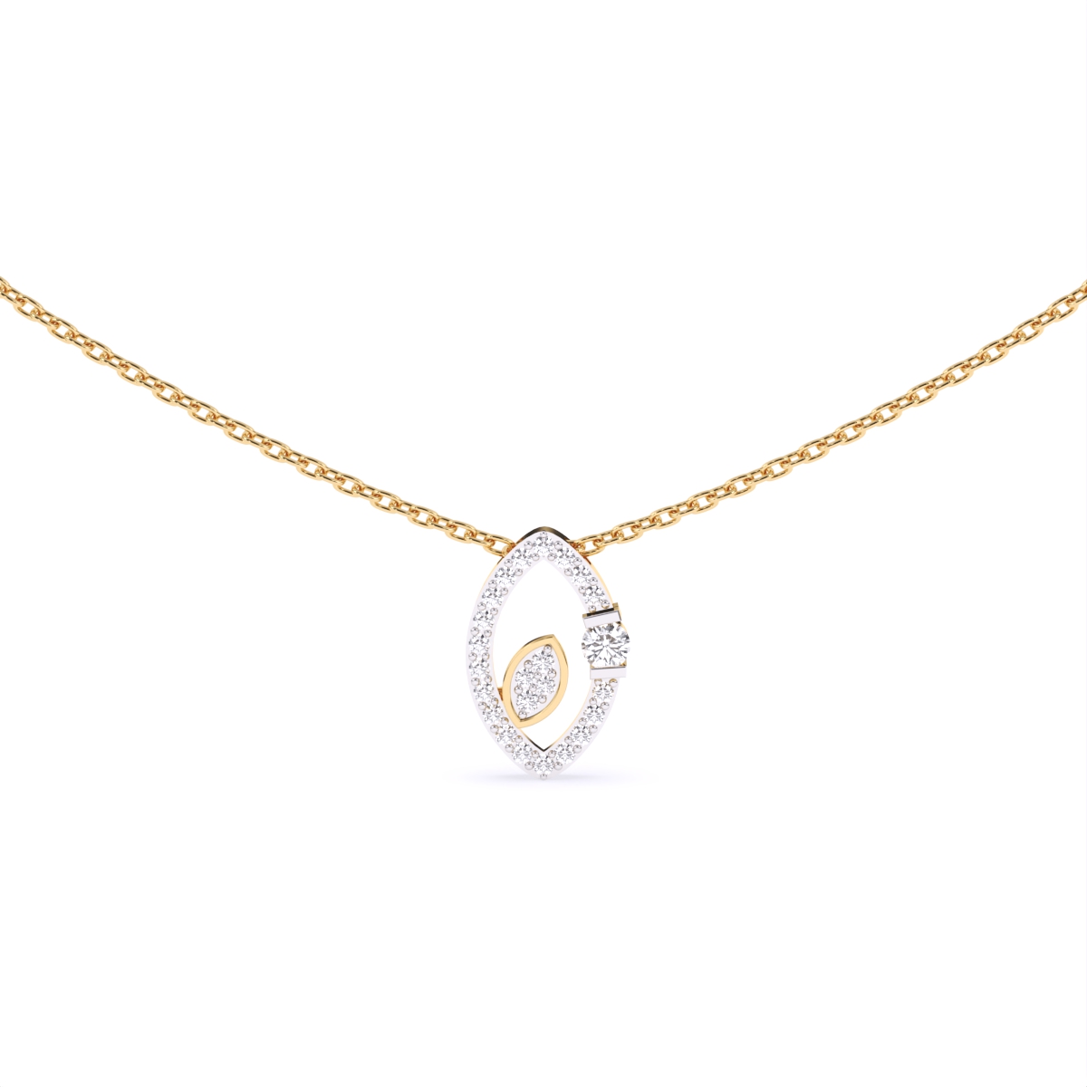Marquise Fusion Tiny diamond Necklace