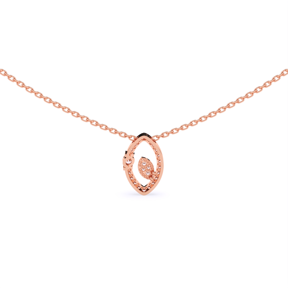 Marquise Fusion Tiny diamond Necklace