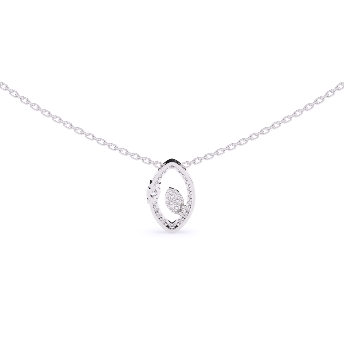Marquise Fusion Tiny diamond Necklace