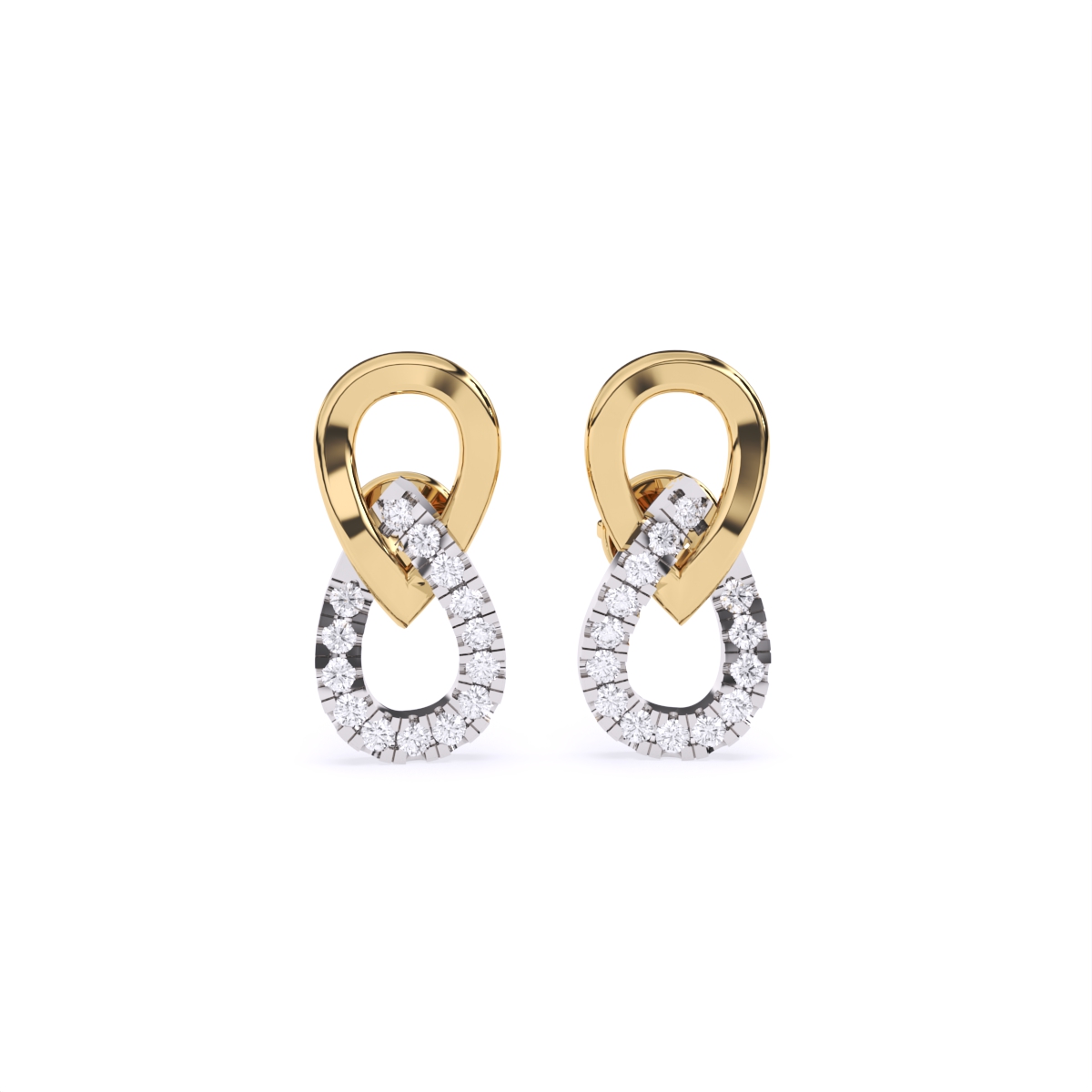 Twist Infinity Diamond Earrings