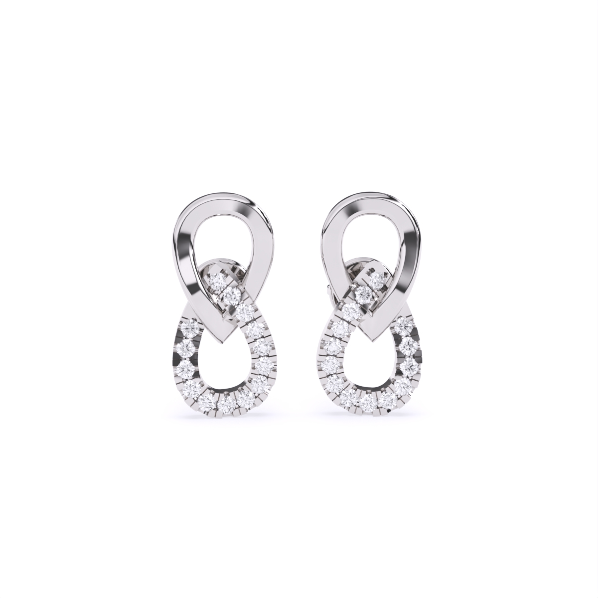 Twist Infinity Diamond Earrings