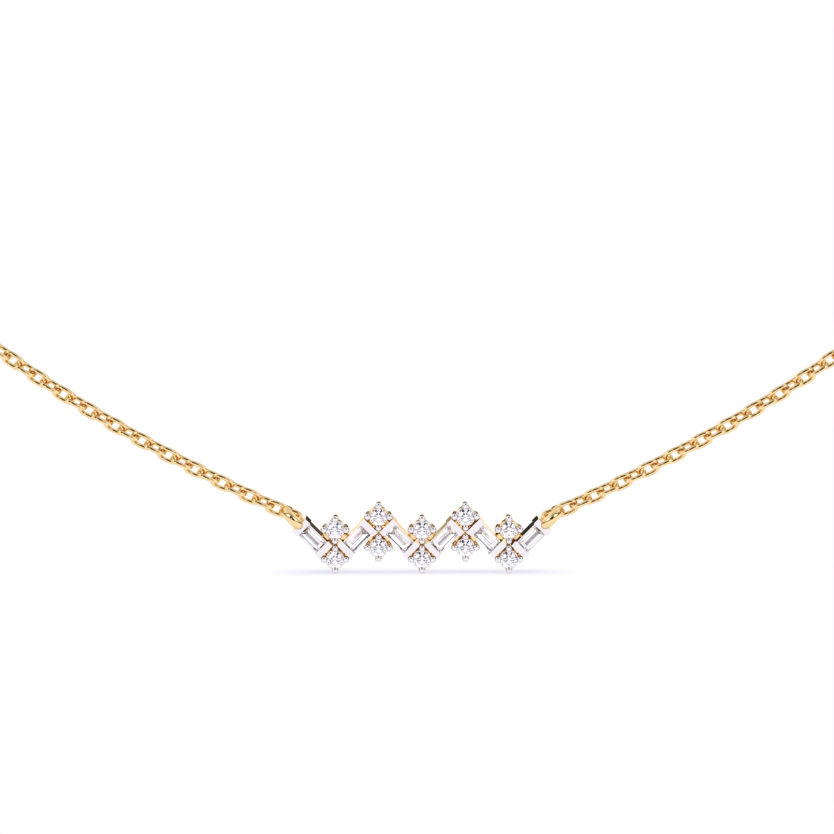 Silent Angles Curve Charm Necklace