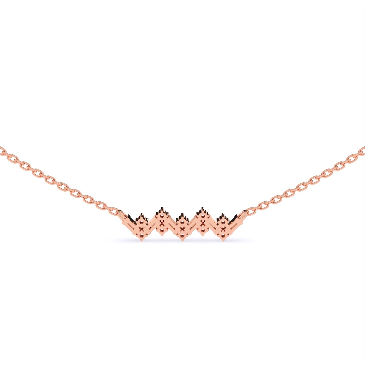 Silent Angles Curve Charm Necklace