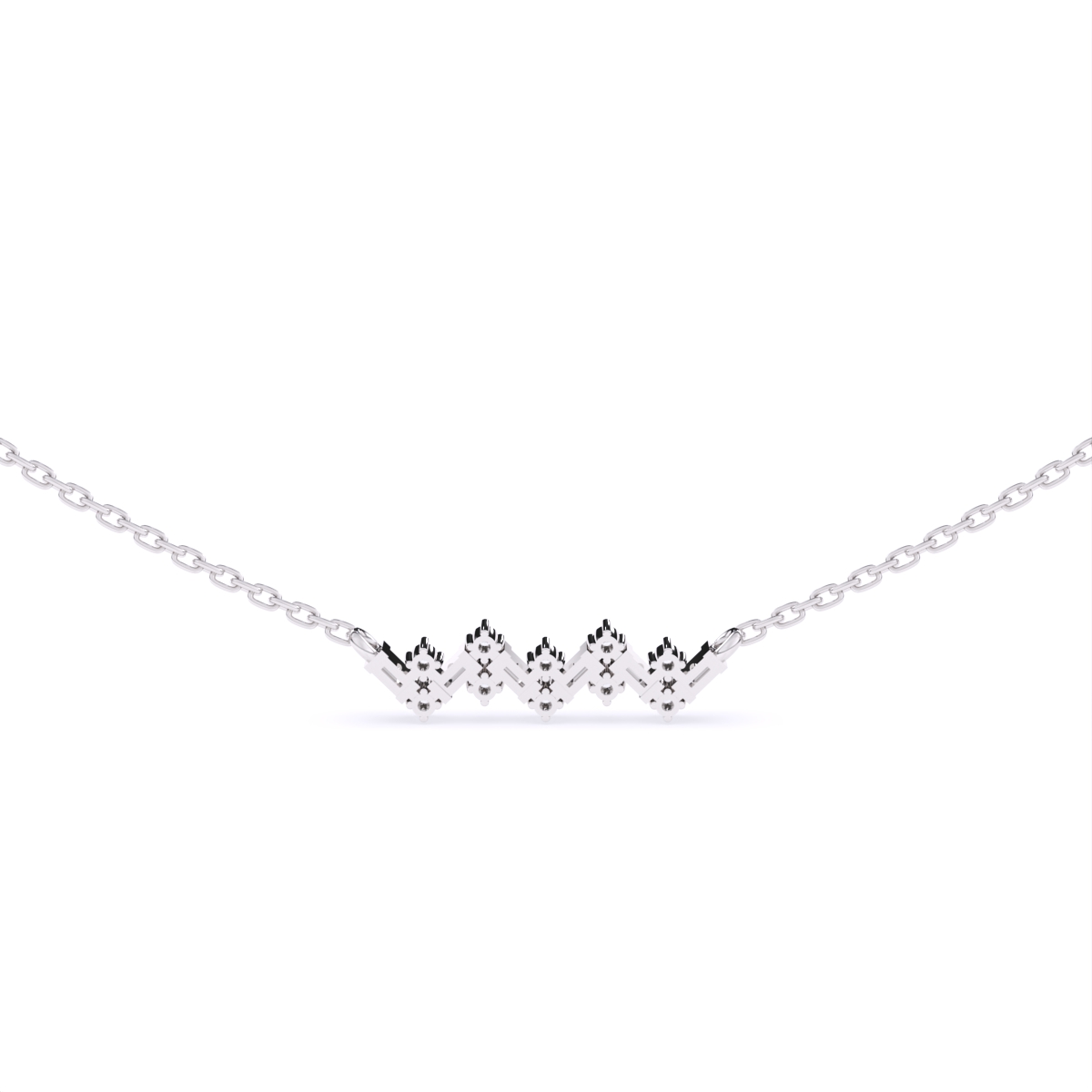 Silent Angles Curve Charm Necklace