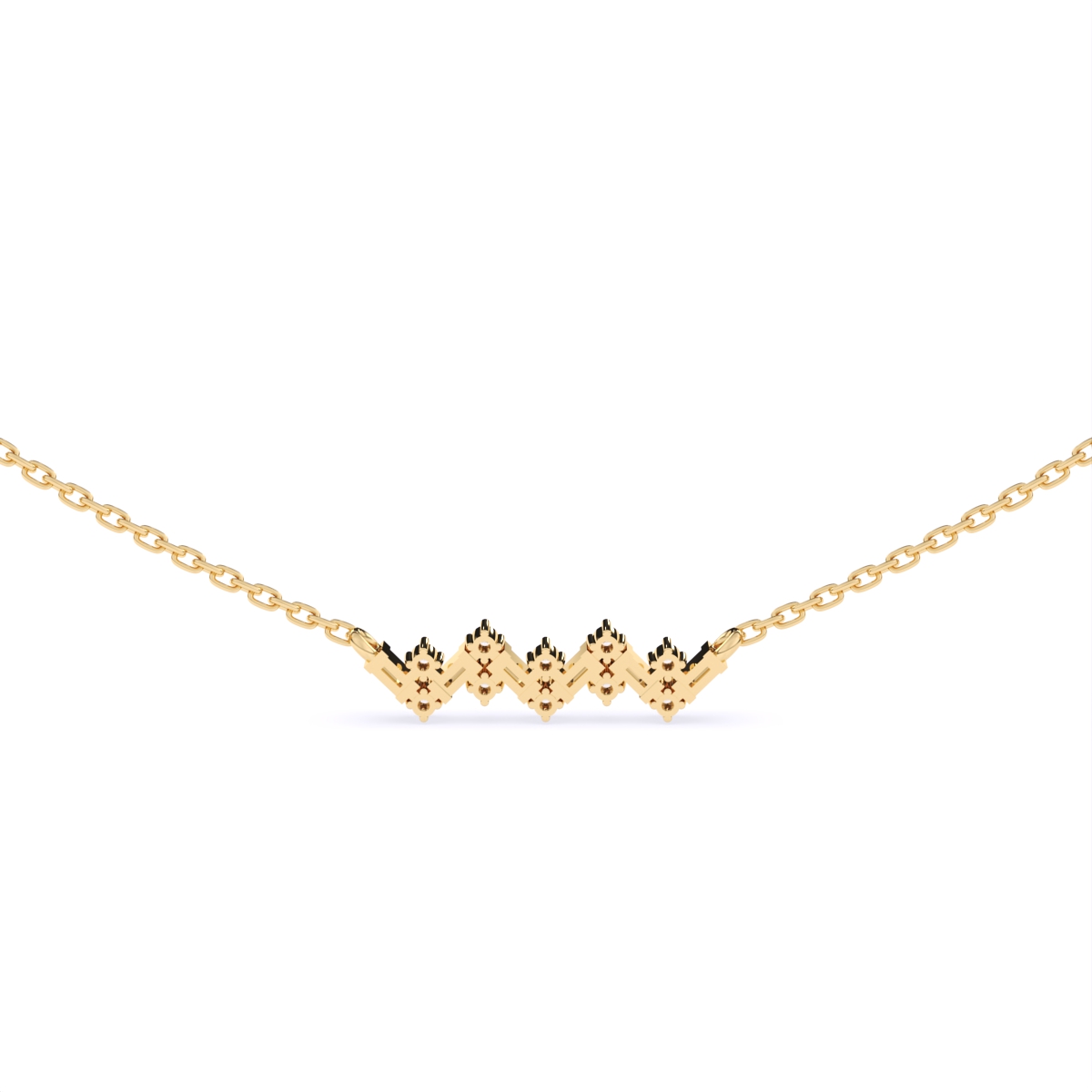 Silent Angles Curve Charm Necklace