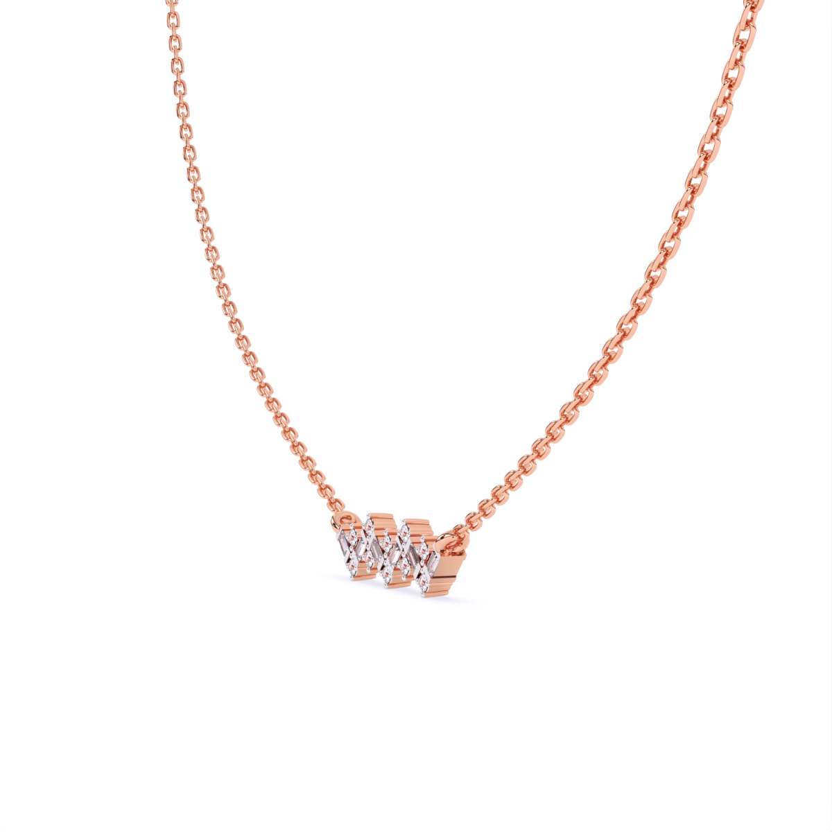 Silent Angles Curve Charm Necklace