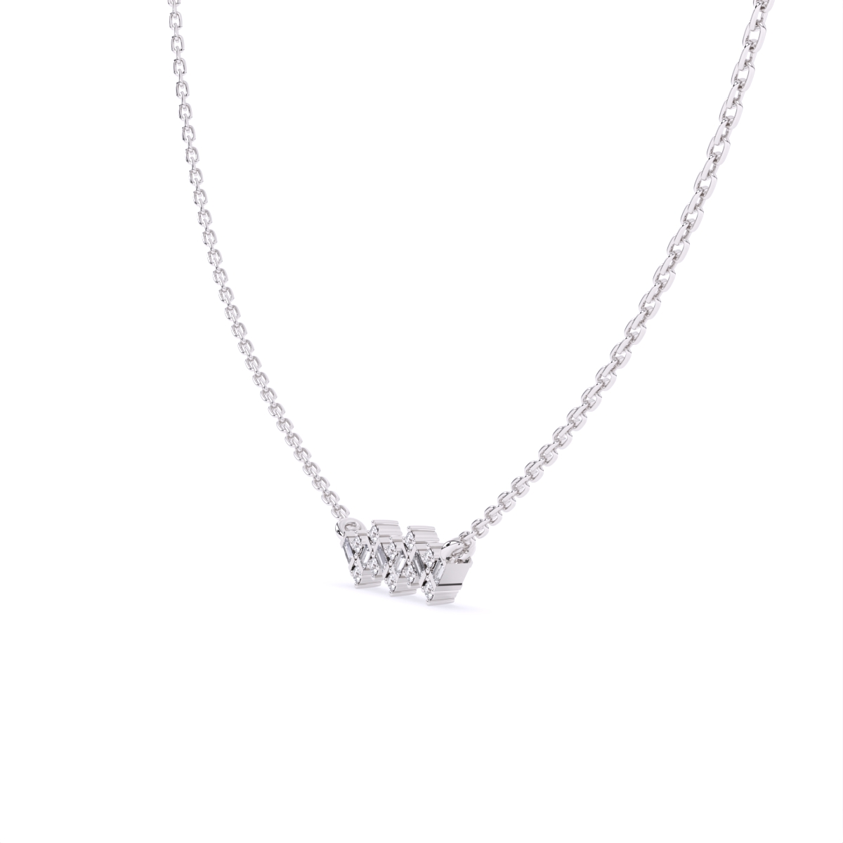 Silent Angles Curve Charm Necklace