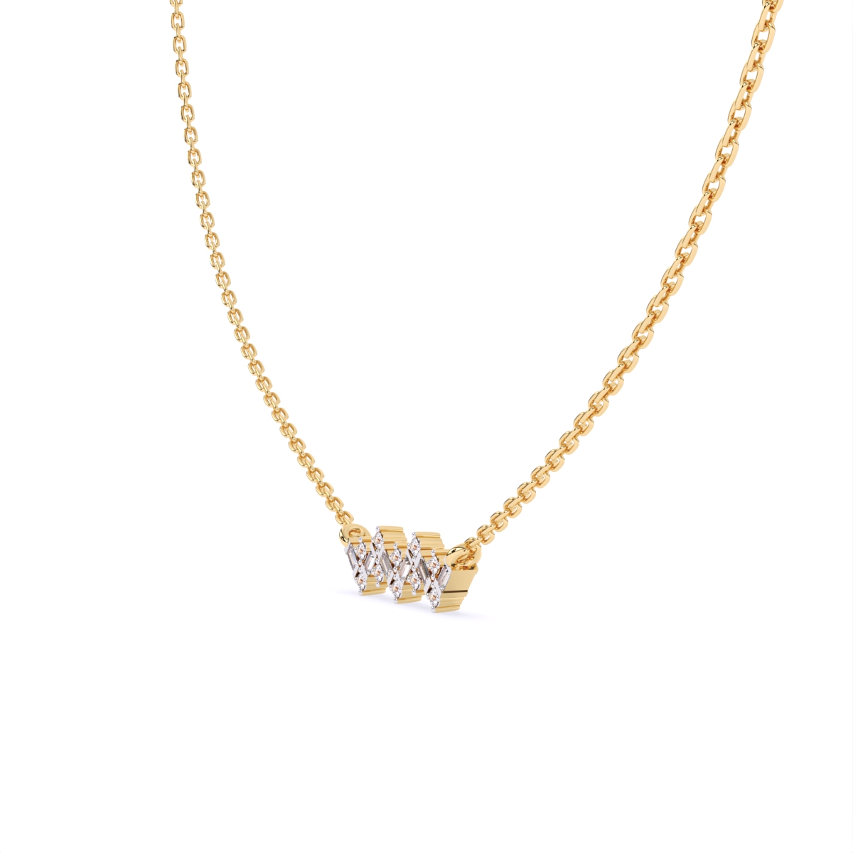 Silent Angles Curve Charm Necklace