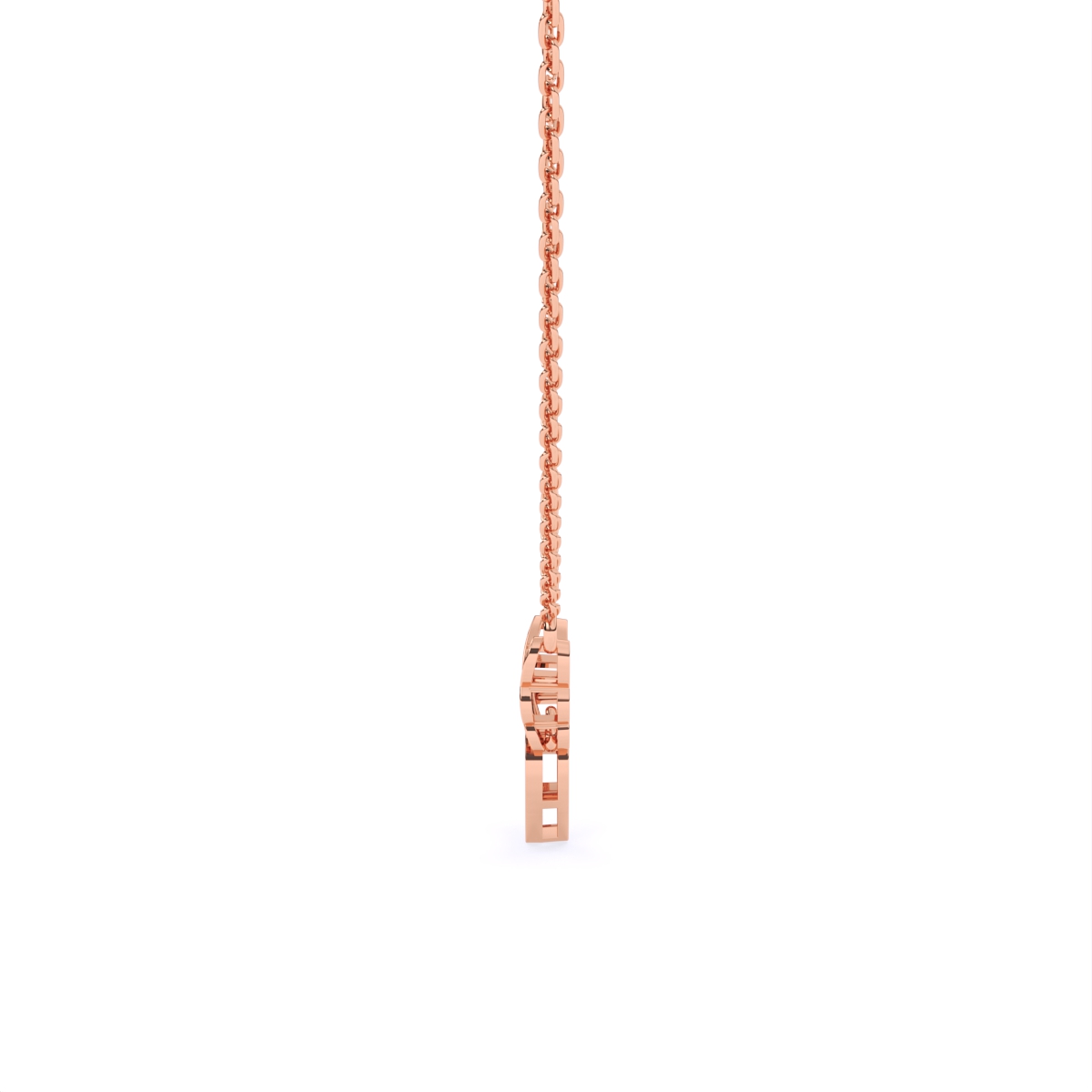 Enamel Wings With Heart Diamond Pendant Necklace