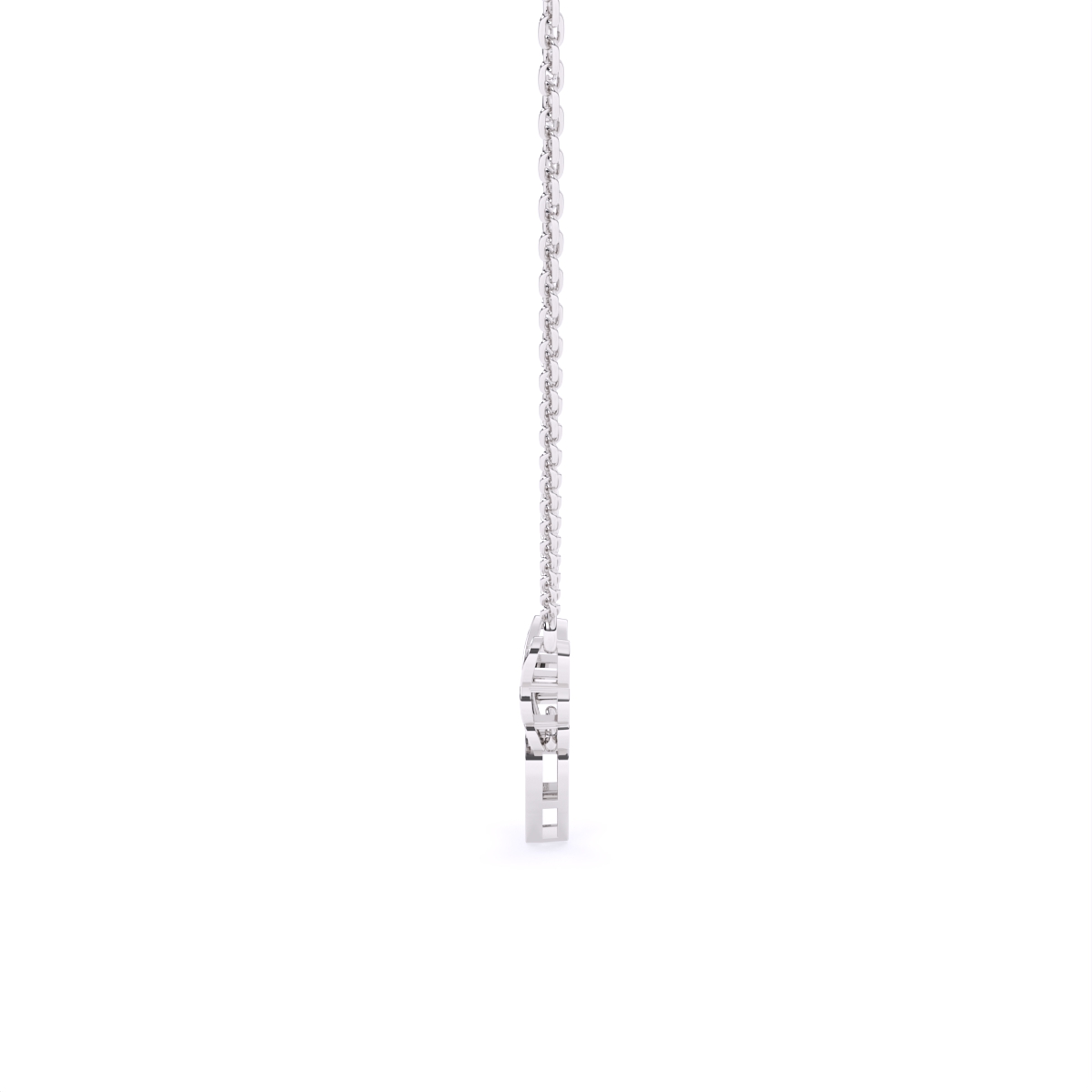 Enamel Wings With Heart Diamond Pendant Necklace