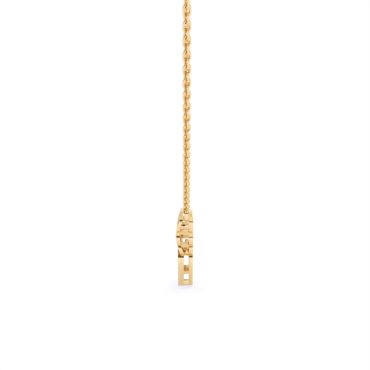 Enamel Wings With Heart Diamond Pendant Necklace