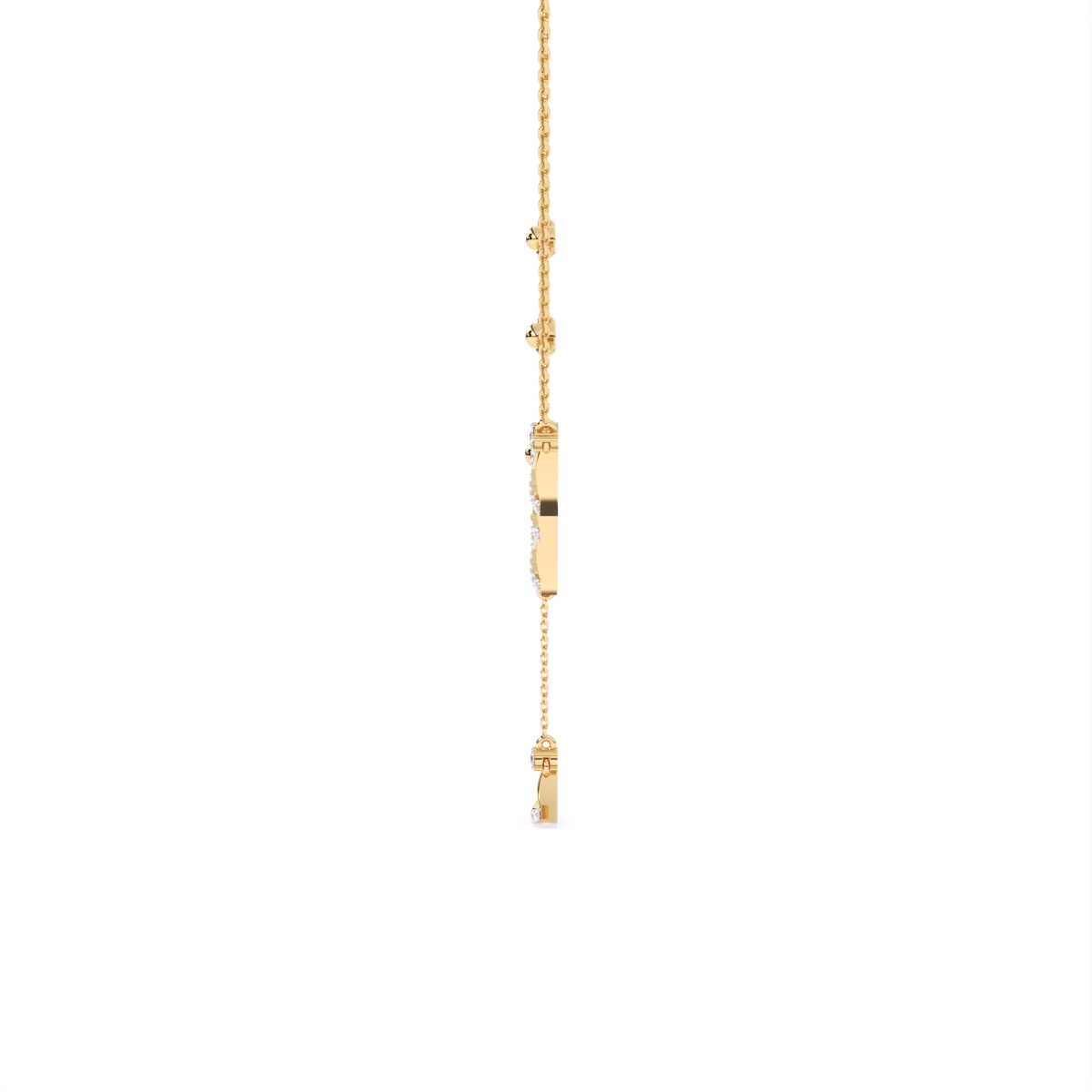 Modern Edge Triangle Charm Diamond Necklace