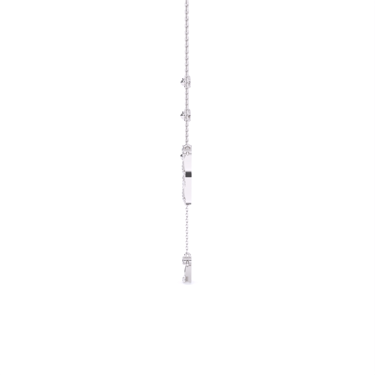 Modern Edge Triangle Charm Diamond Necklace