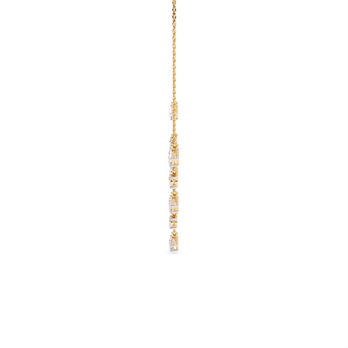 Geometric Radiance Charm Diamond Necklace