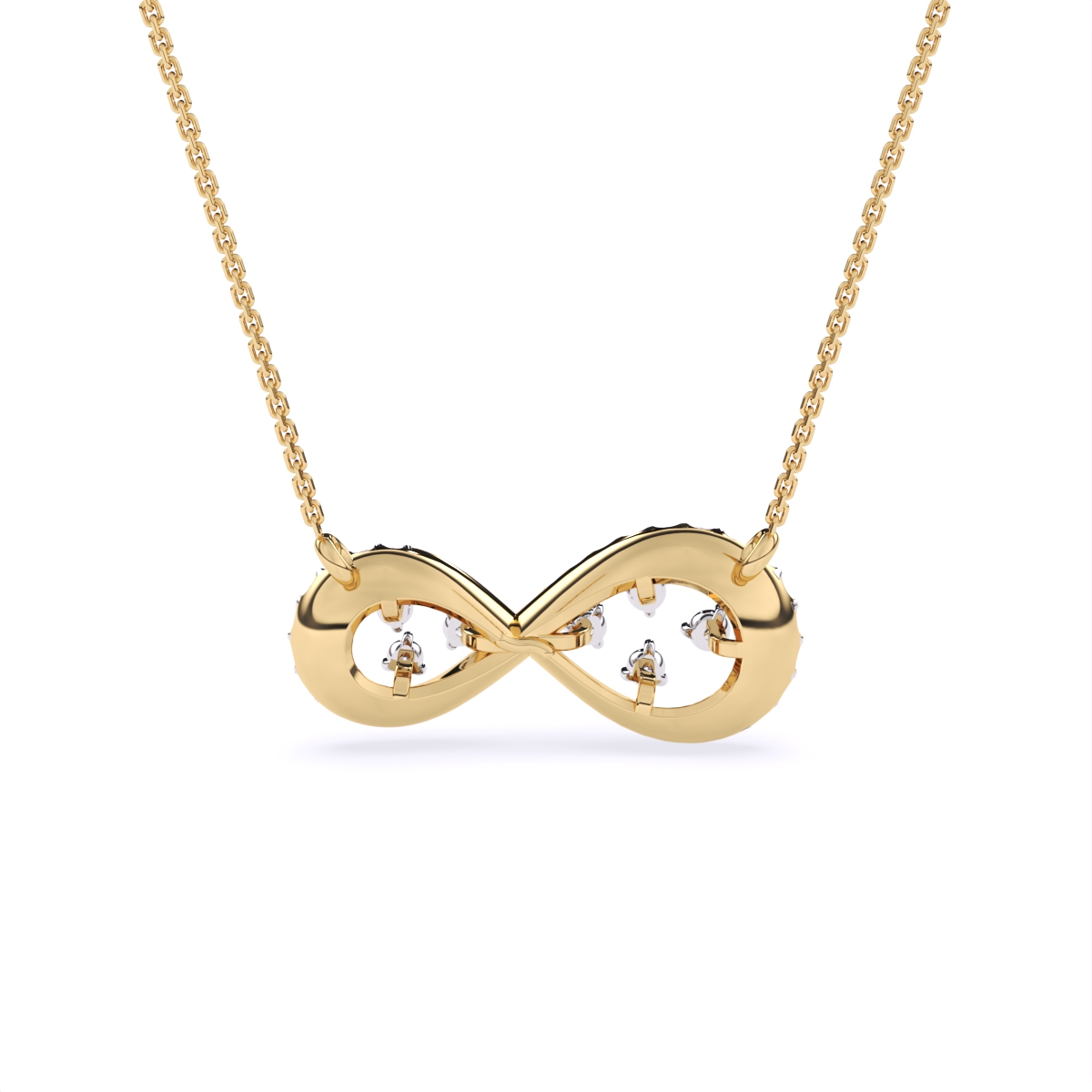 Infinity Embrace Delicate Diamond Necklace