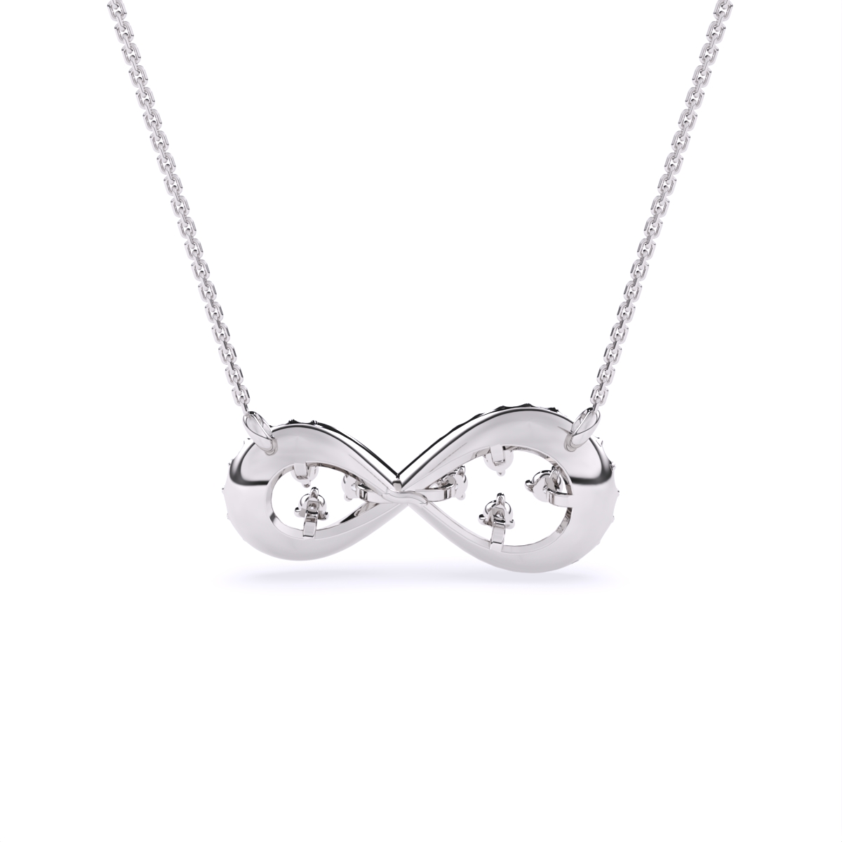 Infinity Embrace Delicate Diamond Necklace