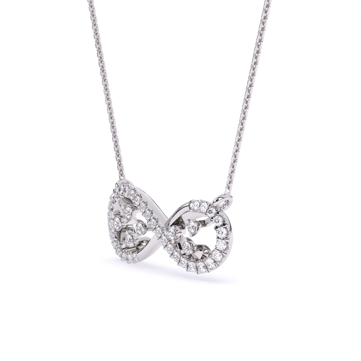 Infinity Embrace Delicate Diamond Necklace