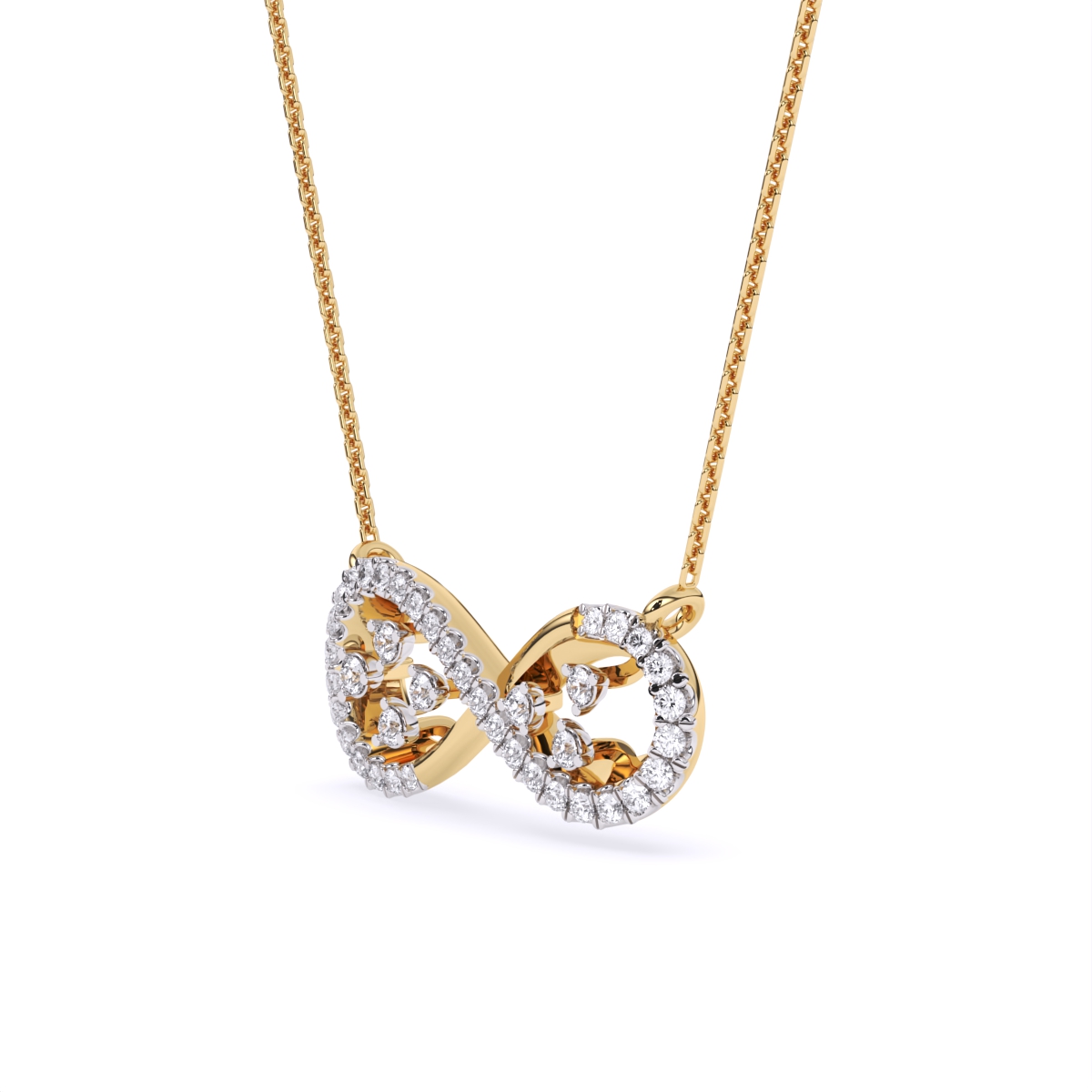 Infinity Embrace Delicate Diamond Necklace