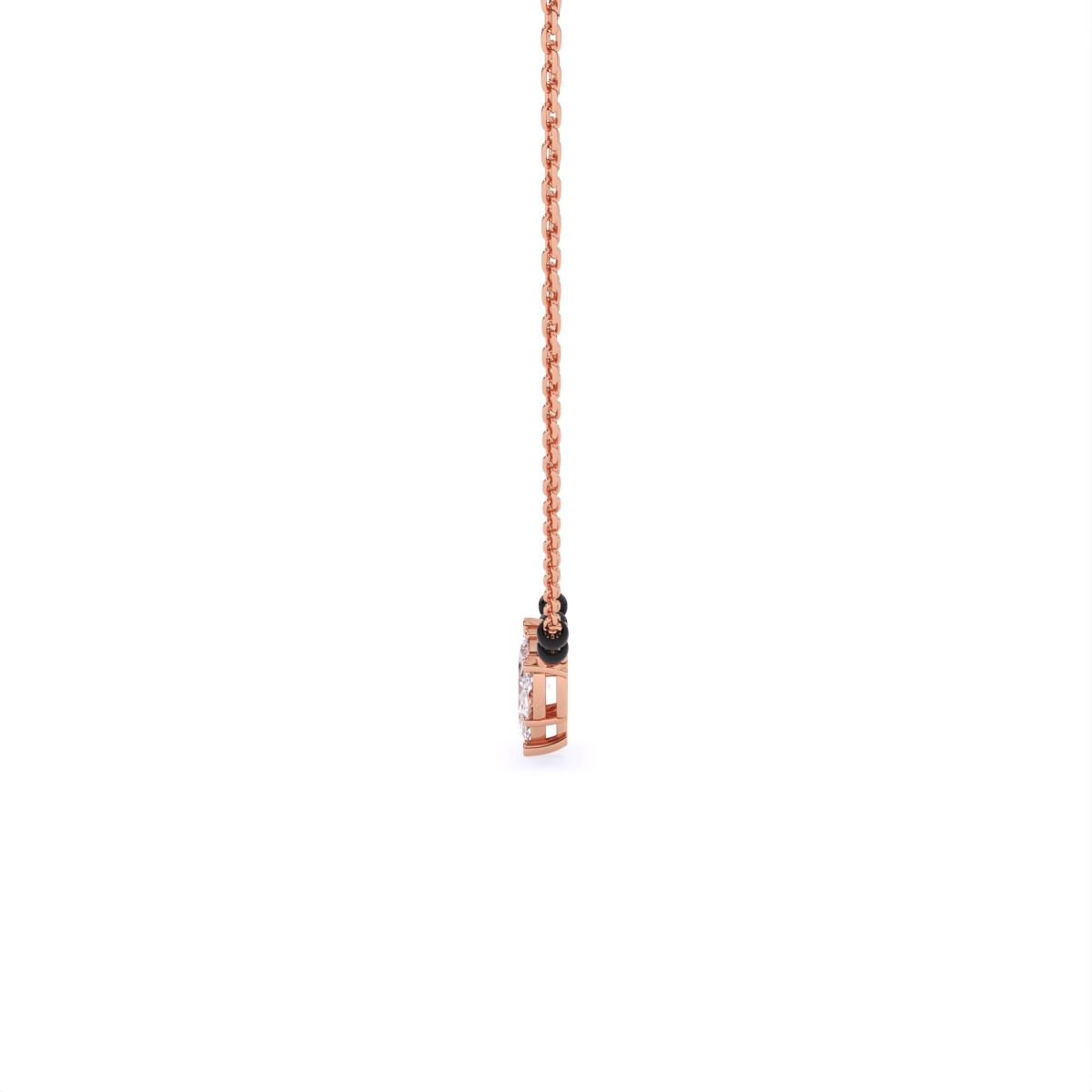 Delicate Leaf Shape Diamond Pendant Mangalsutra