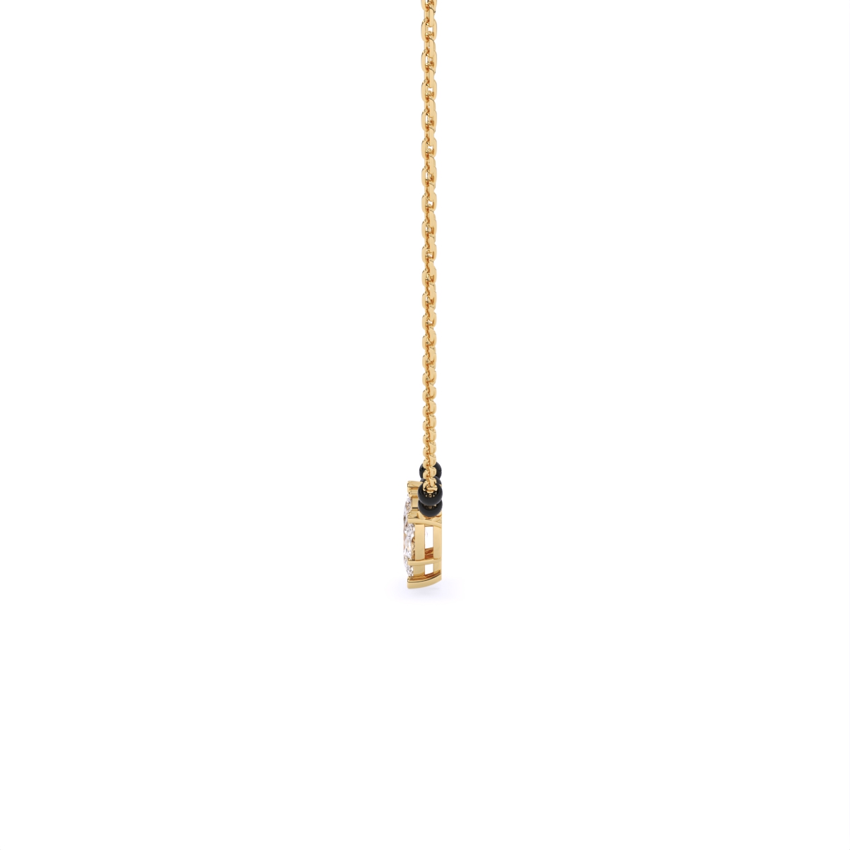 Delicate Leaf Shape Diamond Pendant Mangalsutra