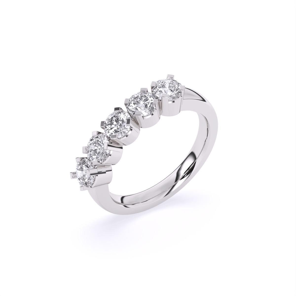 Radiant Circle Symphony Diamond Ring