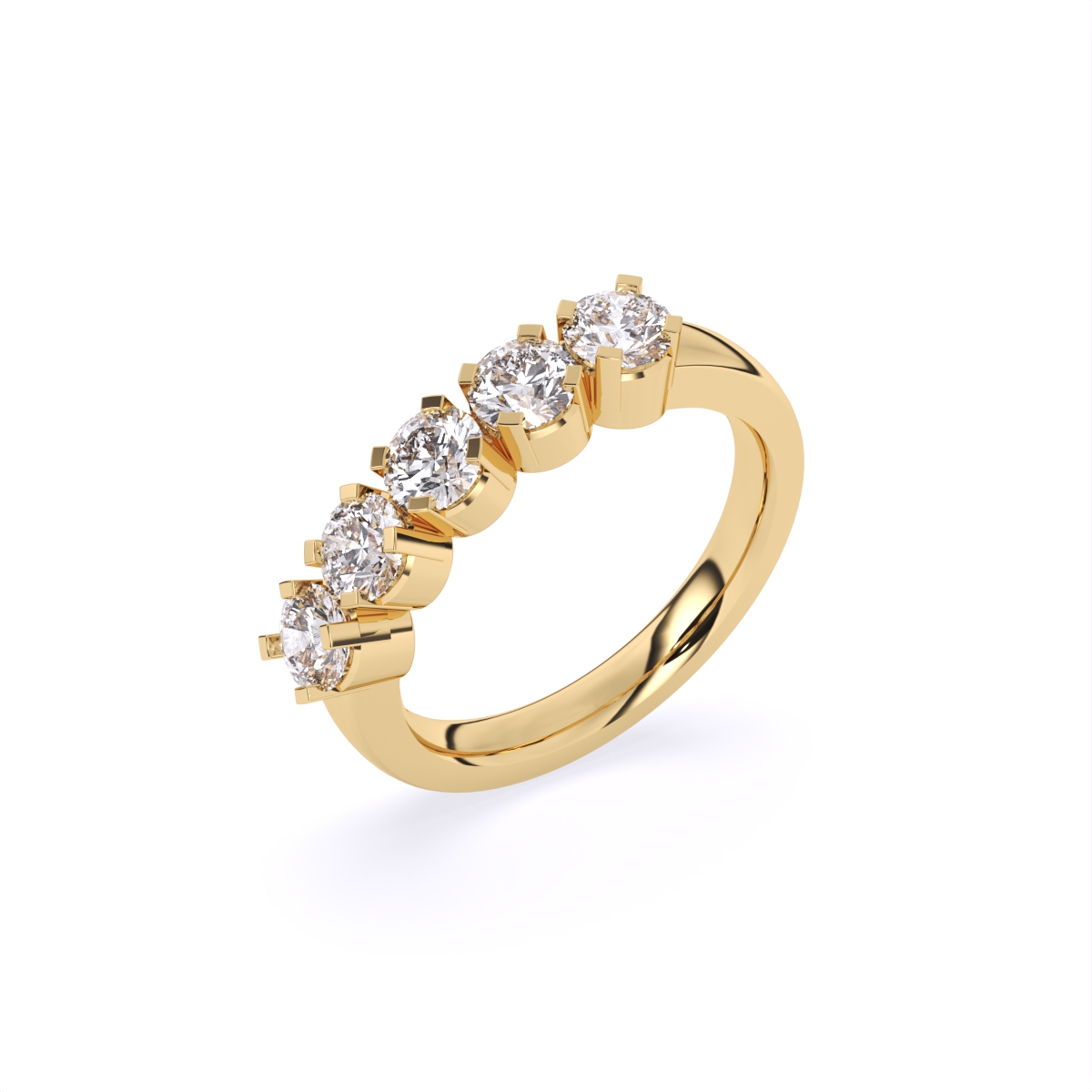 Radiant Circle Symphony Diamond Ring