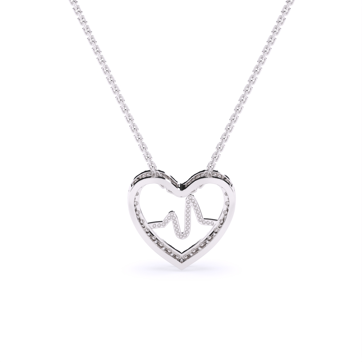 Heartbeat Diamond Pendant With Chain