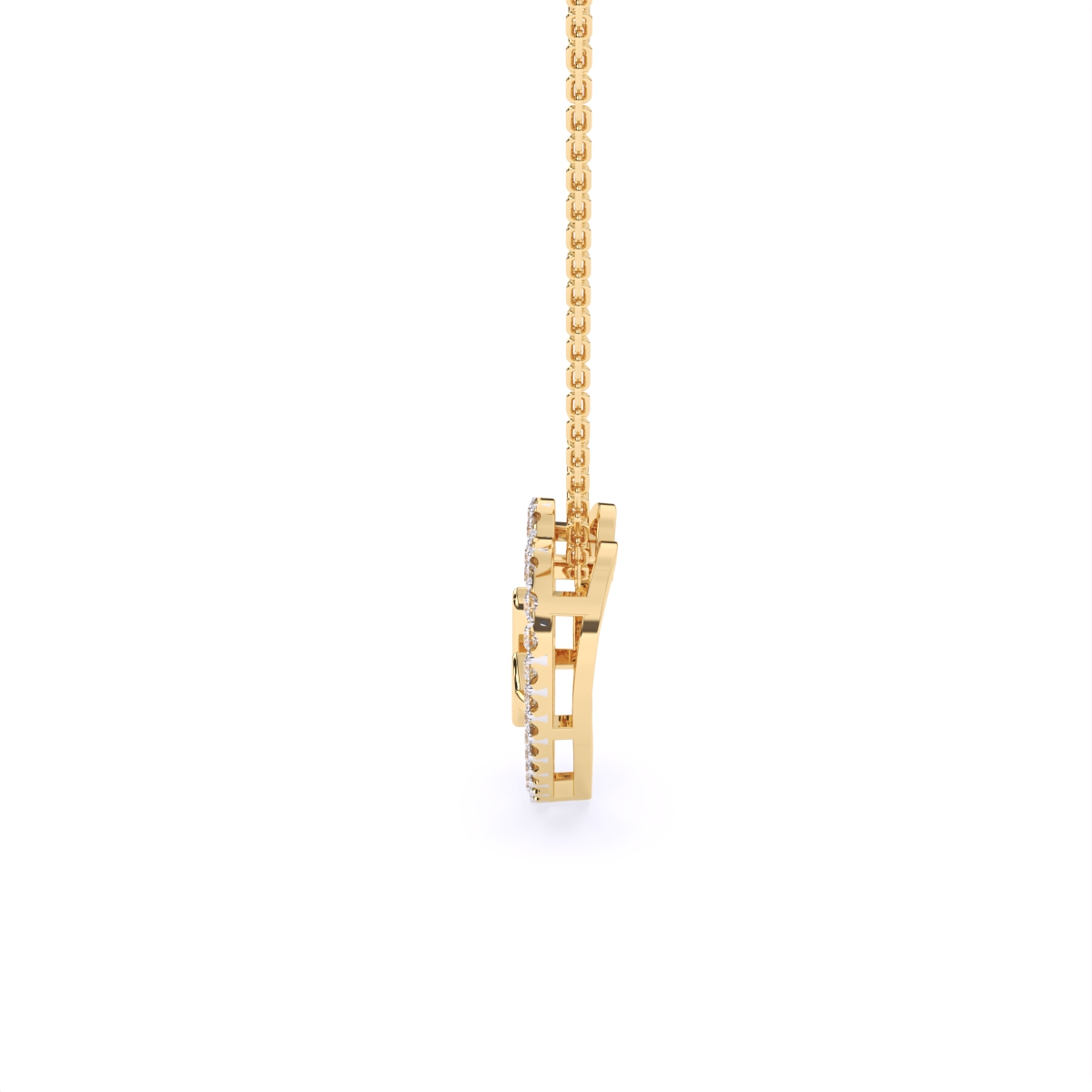 Heartbeat Diamond Pendant With Chain