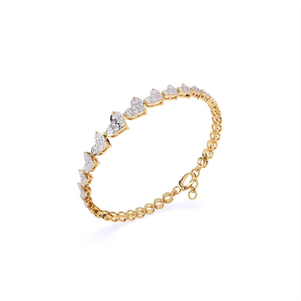 Whispers of Love Heart Diamond Bracelet